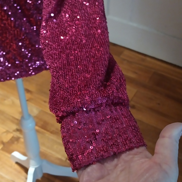 Rachel Zoe Long Sleeved Sequinned Blouse - Picture 5 of 11